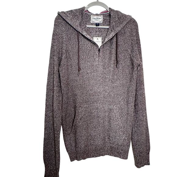 Flag & Anthem Men’s Brown Knit Hooded Sweater Pullover Medium NWT Casual Warm - Picture 2 of 10